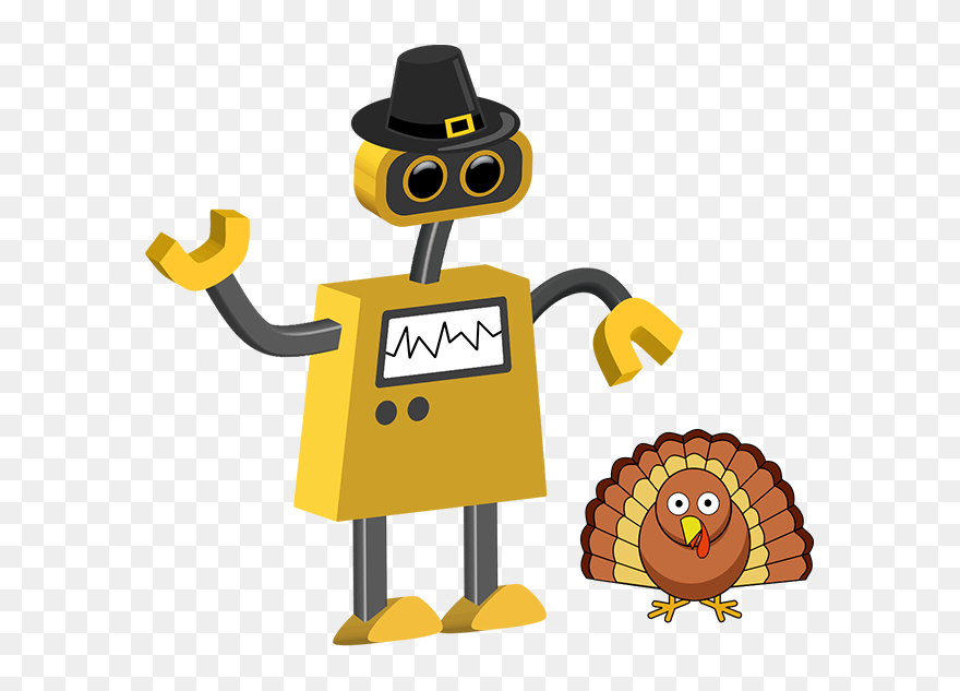 Pilgrims Clipart Turkey - Robot Transparent Cartoon - Png Download