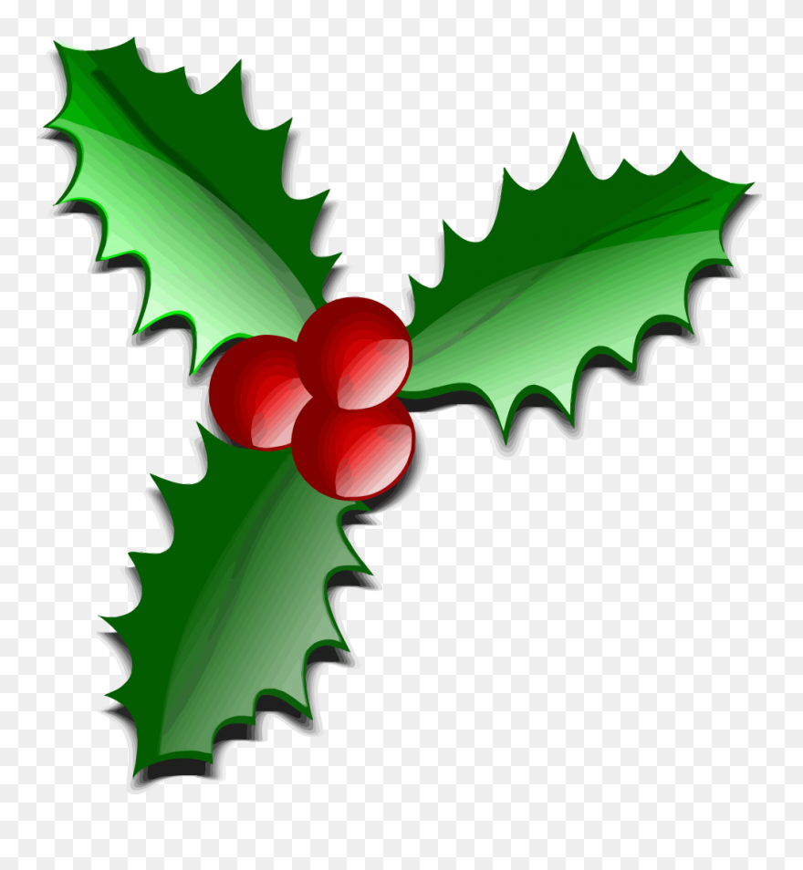 Christmas Leaf Clipart Png - Clipart Christmas Flowers Transparent Png