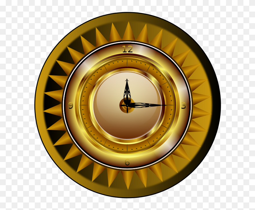 Clock Clipart Download - Clock Gold Png Transparent Png