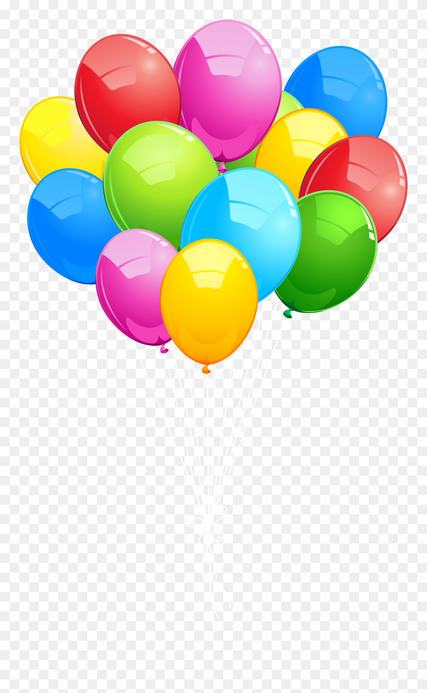 Bunch Balloons Png Transparent Clip Art Image - Bunch Of Balloons Transparent
