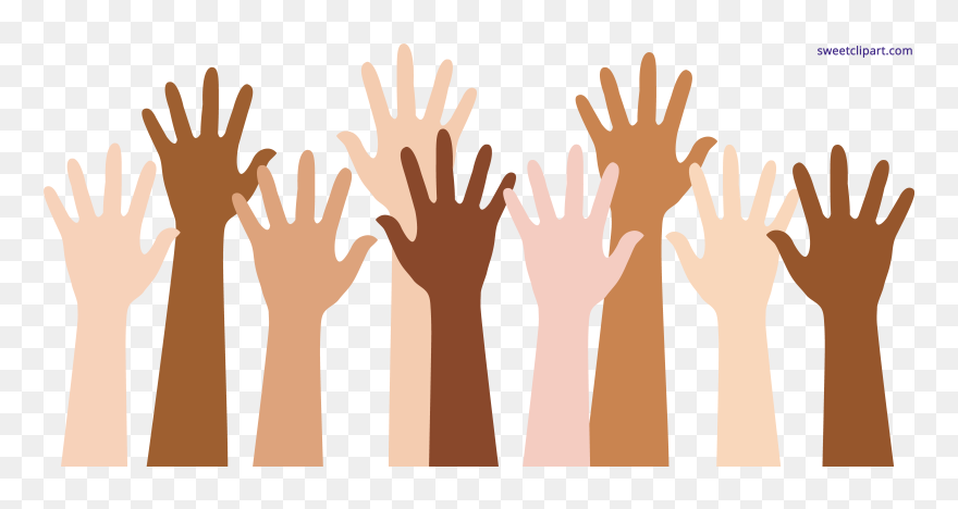 Hands Raised Clipart - Hand Raise Clipart - Png Download