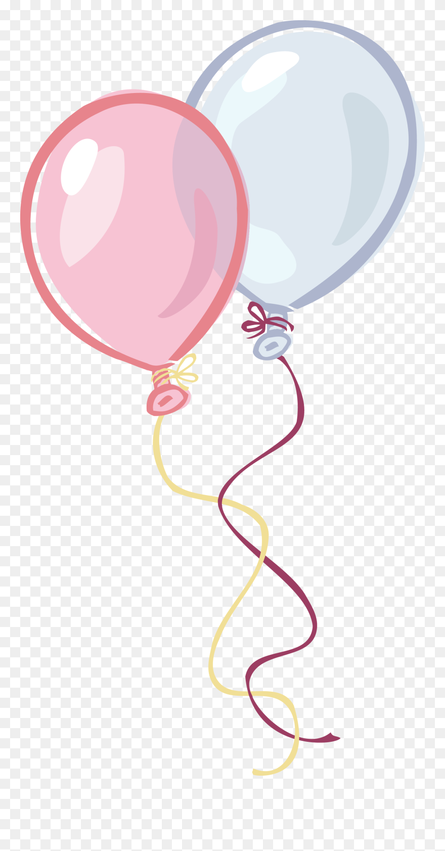 Balloon Birthday Party Clip Art - Transparent Background Pink Balloons Clipart - Png Download