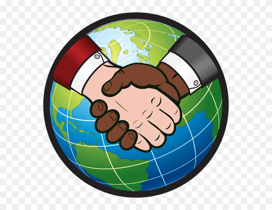 Handshake Shaking Hands Hand Shake Clip Art Clipart - Globe With Shake Hand - Png Download