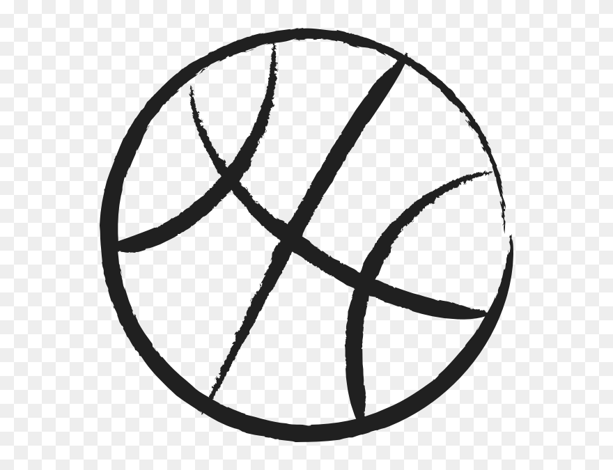 Basketball Clipart Clipart Outline - Outline Basketball Clip Art - Png Download