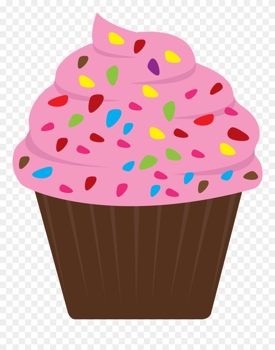 Collection Of Cupcakes - Cupcake Sprinkles Clip Art - Png Download