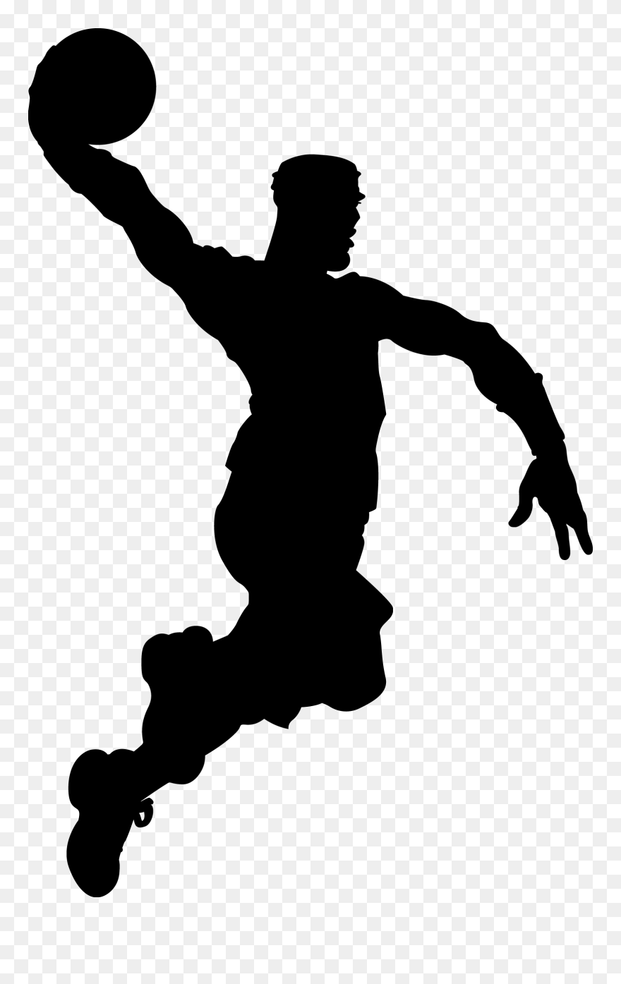 Human Behavior Finger Clip Art Silhouette - Shoot Basketball - Png Download