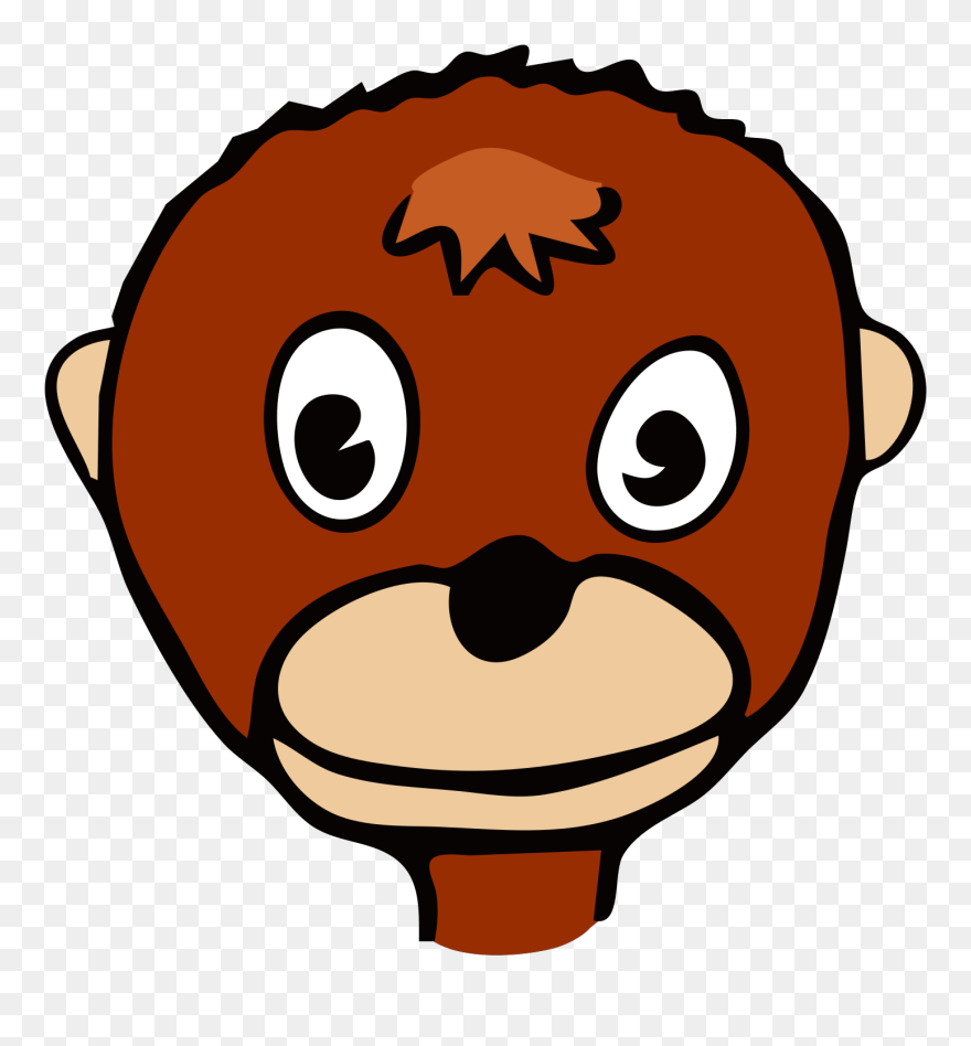 Cartoon Monkey Face Svg Clip Arts - Clip Art - Png Download