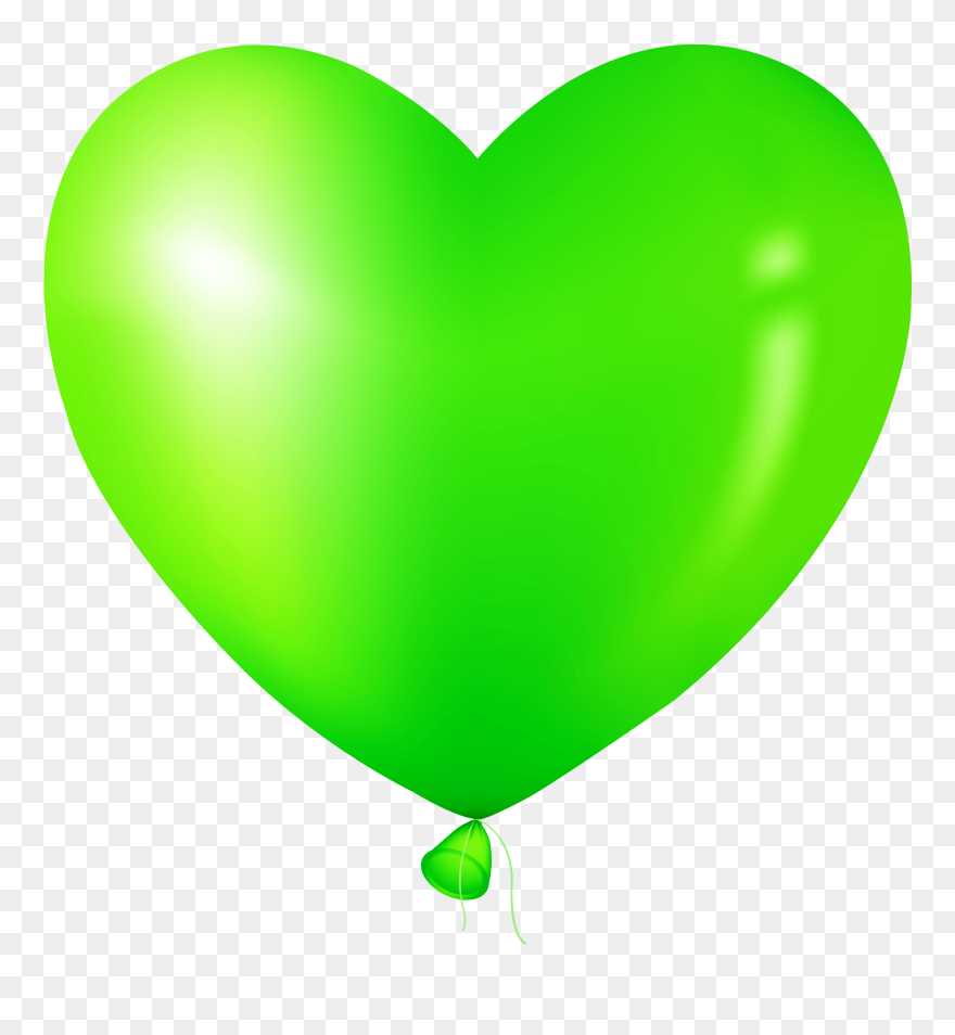 Green Heart Balloon Clipart Png Image Fr - Heart Balloon Clipart Transparent Png