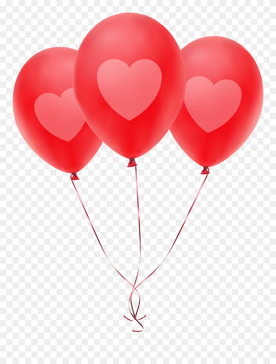 Balloon Heart Red Clip Art - Png Download