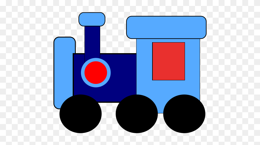 Blue Toy Train Clipart - Png Download