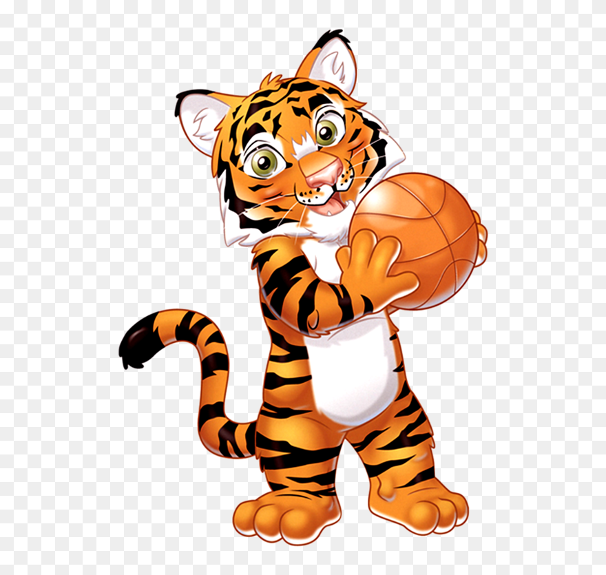 Transparent Cute Lion Clipart - Tiger Painting Cartoon - Png Download