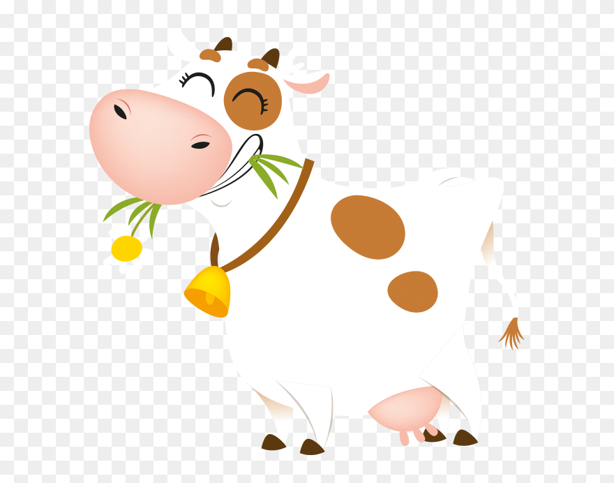 Cow Clipart Craft - Happy Cartoon Cow Png Transparent Png