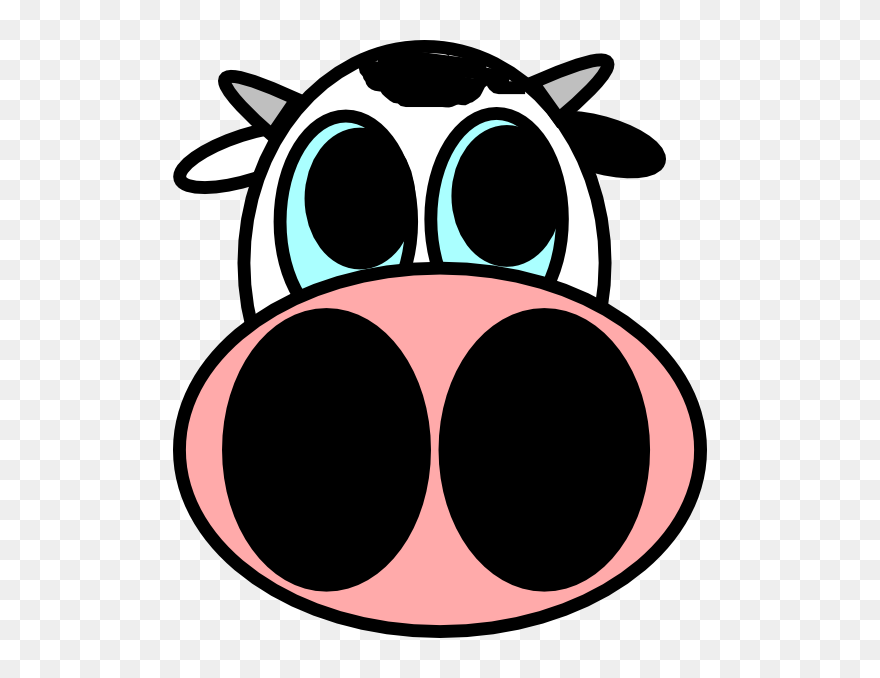 Clare Cow Clip Art At Clker - Cow Head Drawing Easy - Png Download