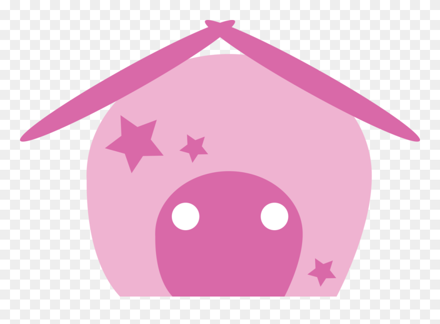 Smiling Pig Clipart, Vector Clip Art Online, Royalty - Cartoon House Pics Pink - Png Download