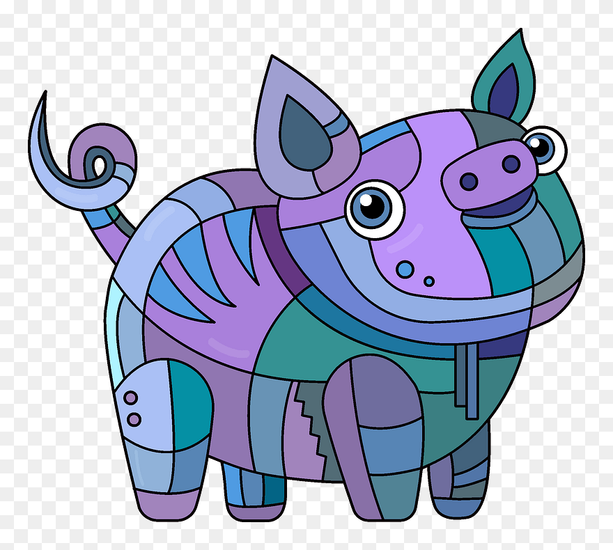 Steampunk Pig Clipart - Cartoon - Png Download