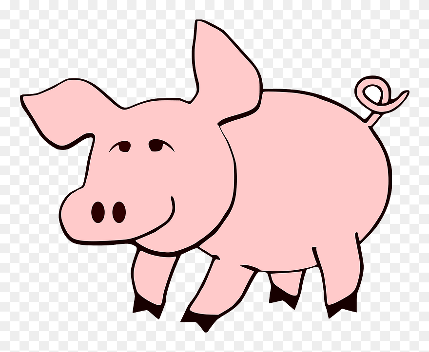 Pig Clipart - Pig Cartoon - Png Download