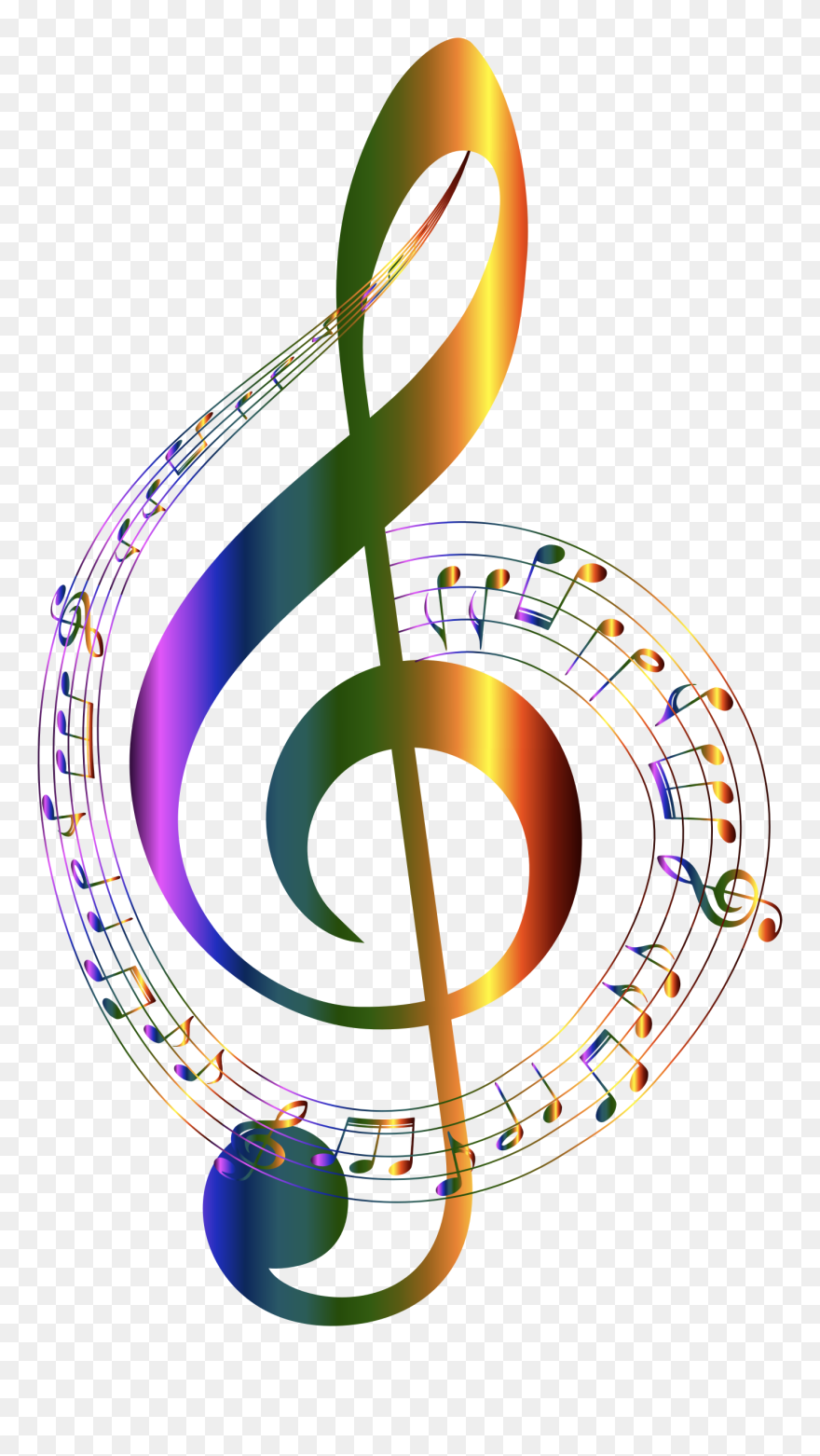 Transparent Clear Background Music Notes Clipart - Colorful Transparent Background Music Notes - Png Download