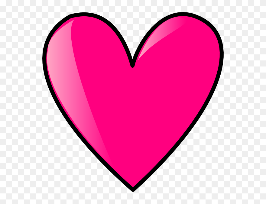 Hot Pink Heart Clipart - Png Download