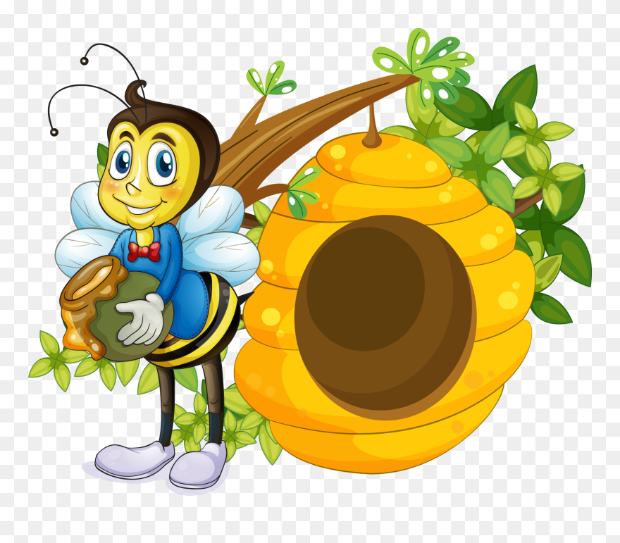 Beehive Cartoon Clip Art Vector Bee 1658 1378 Transp - Clipart Beehive - Png Download