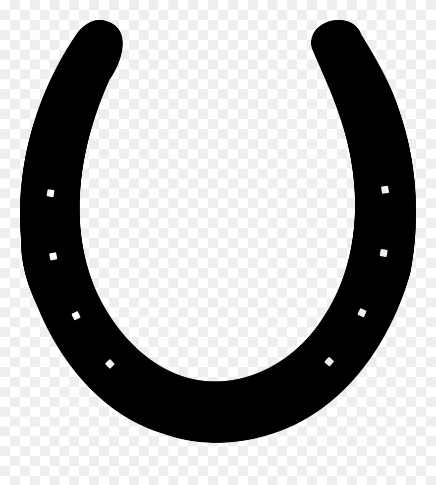 Horse Shoe Heart Clipart Clip Freeuse Horse Template - Clip Art Horseshoe - Png Download