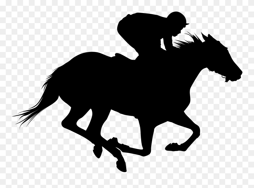 Clip Transparent Library Horse Silhouette Big Image - Kentucky Derby Clipart - Png Download