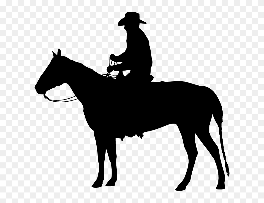 Western Horse Png - Cowgirl On Horse Silhouette Clipart