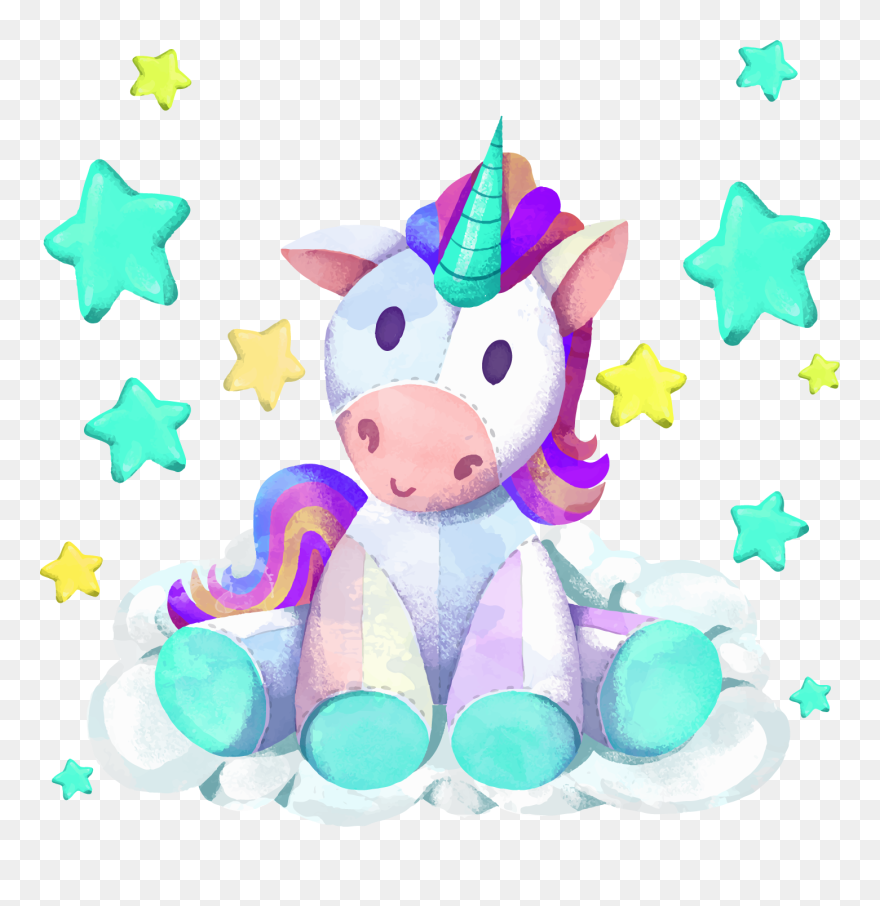 Unicorn Horse Watercolor Painting Clip Art - Cute Unicorn Baby Unicorn Invitations - Png Download