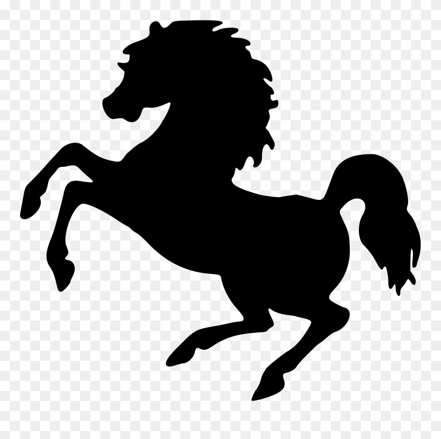 Horse Stallion Rearing Clip Art - Rearing Horse Clipart No Background - Png Download