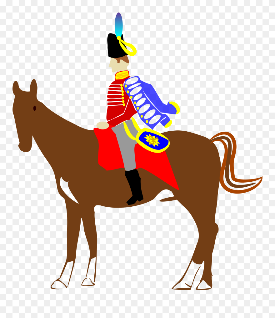 Horse Halloween Clipart Clip Freeuse Library St Peter - Soldier On A Horse Cartoon - Png Download