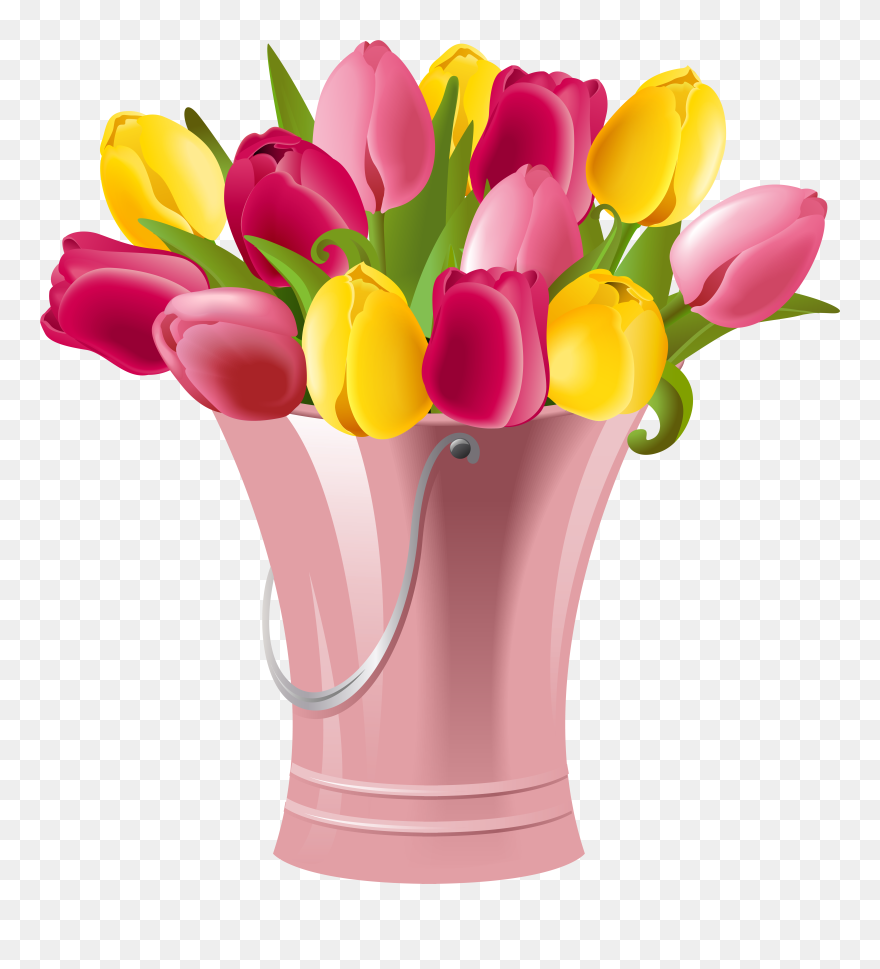 Free Transparent Spring Cliparts, Download Free Clip - Clip Art Tulips - Png Download