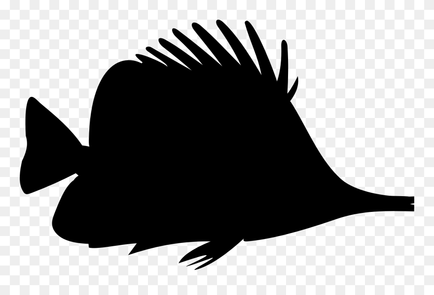 Clip Art Silhouette Portable Network Graphics Fish - Cartoon Fish Silhouette Png Transparent Png