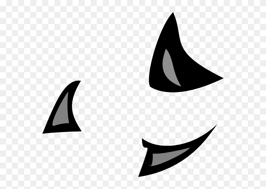 Transparent Fish Clipart Black And White - Fish Fin Clipart - Png Download
