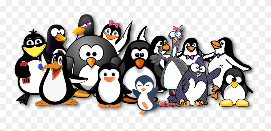 Penguins Just Love Openclipart - Penguins Clipart - Png Download