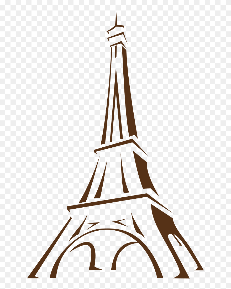 Eiffel Tower Icon - Easy Sketch Of Eiffel Tower Clipart