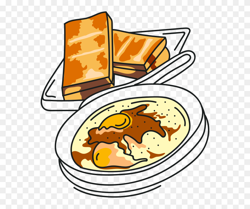 Food Kaya Toast Hangover Butterbrot Clip Art - Kaya Toast Clipart - Png Download