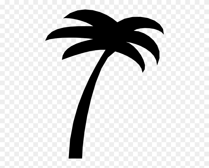 Sabal Palm Arecaceae Tree Clip Art - Palm Tree Silhouette Clip Art - Png Download