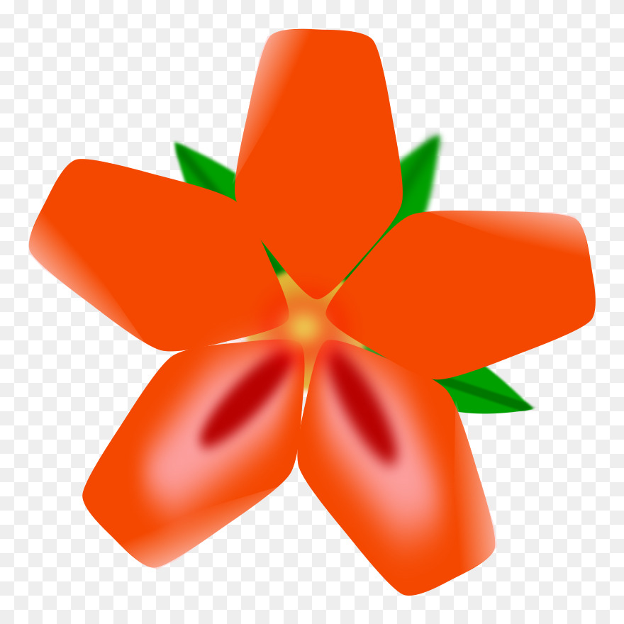 Transparent Red Flower Clipart - Spring Orange Flowers Clipart - Png Download