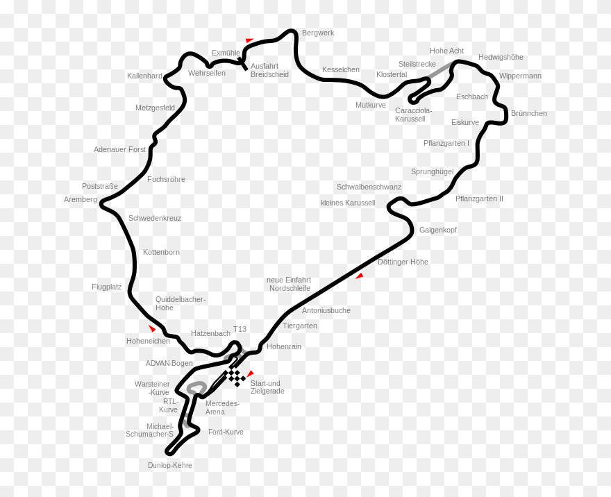Nürburgring Map Clipart