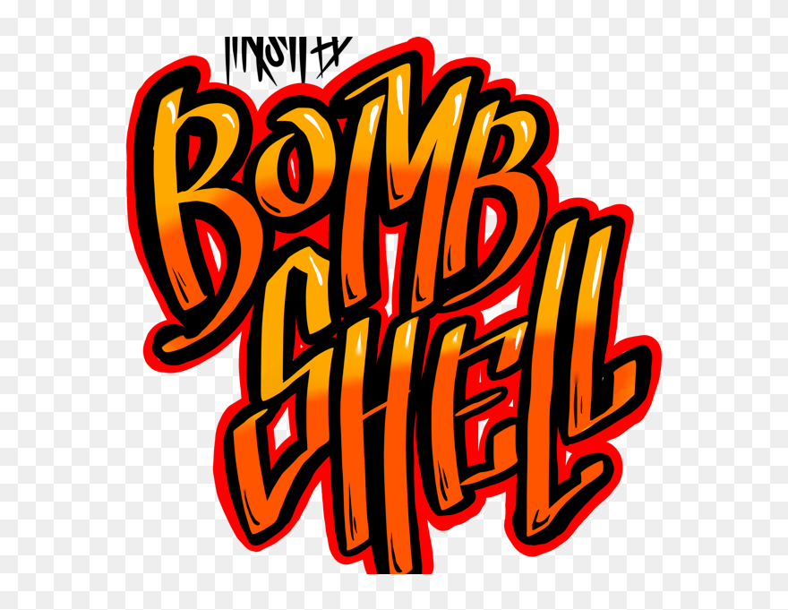 “bomb Shell” Graffiti Street Urban Lettering Typography - Illustration Clipart
