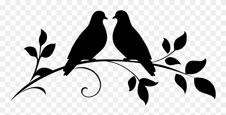 Portable Network Graphics Image Video Silhouette Clip - Birds On A Branch Silhouette - Png Download