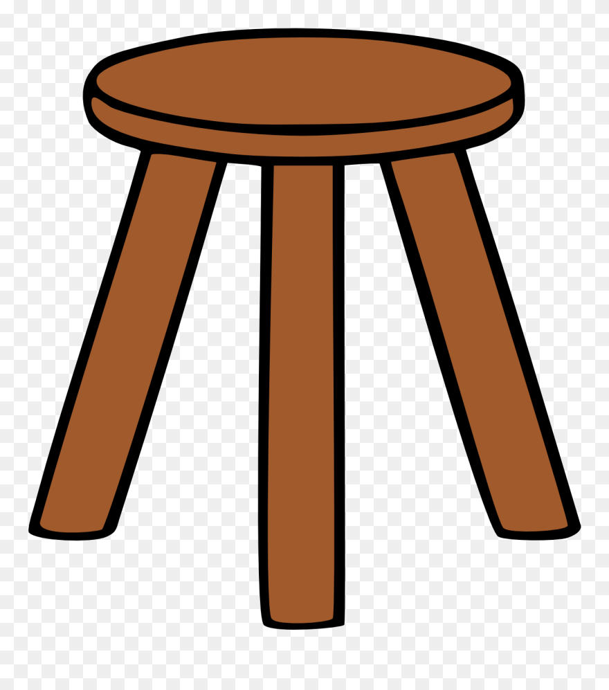 Clipart Table Gambar - 3 Legged Stool Transparent - Png Download