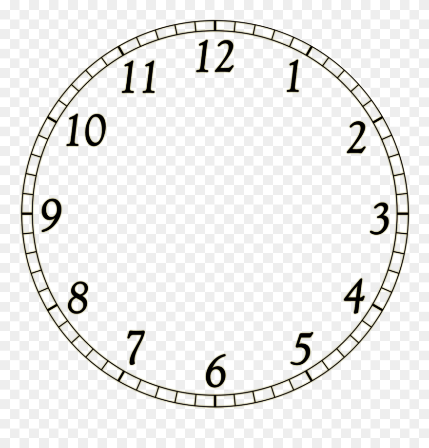 Transparent Vcarve Clipart - Roman Numeral Clock Drawing - Png Download