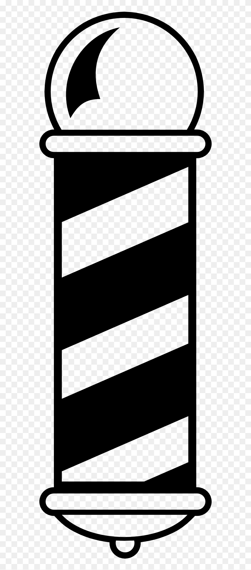 Clip Art Of Barber Pole For Yankee Clipper Barber In - Barber Pole Vector Png Transparent Png