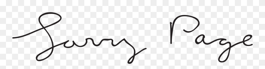 Larry Page - Firma De Larry Page Clipart