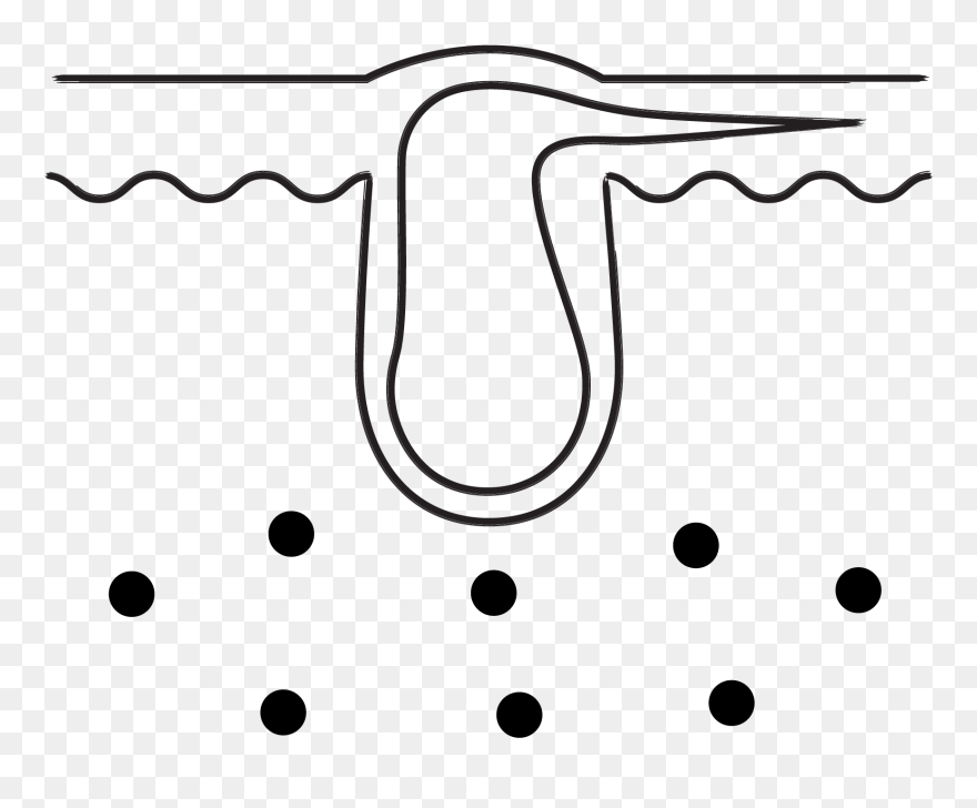 Reduce Ingrown Hairs - Line Art Clipart