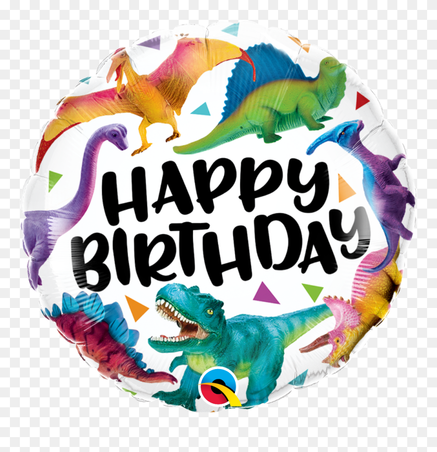 Colourful Dinosaurs - Happy Birthday Dinsour Clip Art - Png Download