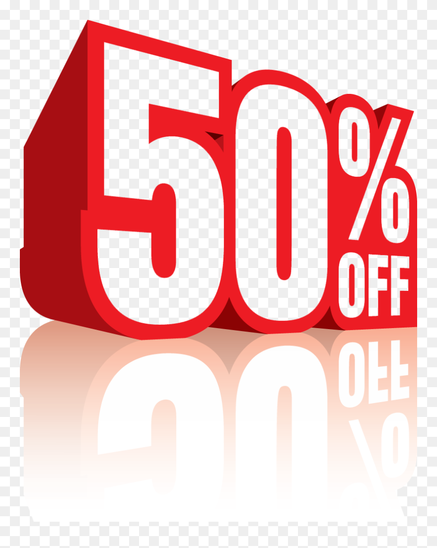 Sales Vector Discount - 50% Discount Png Clipart