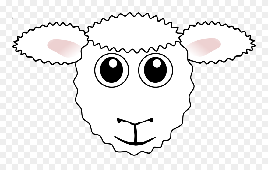 Sheep Toronto Blue Jays Colors Svg Clip Arts - Clip Art Sheep Face Cartoon - Png Download