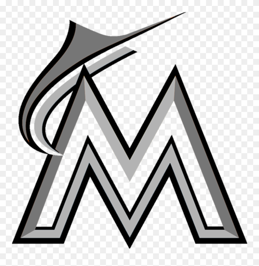 Miami Marlins Logo Black Clipart