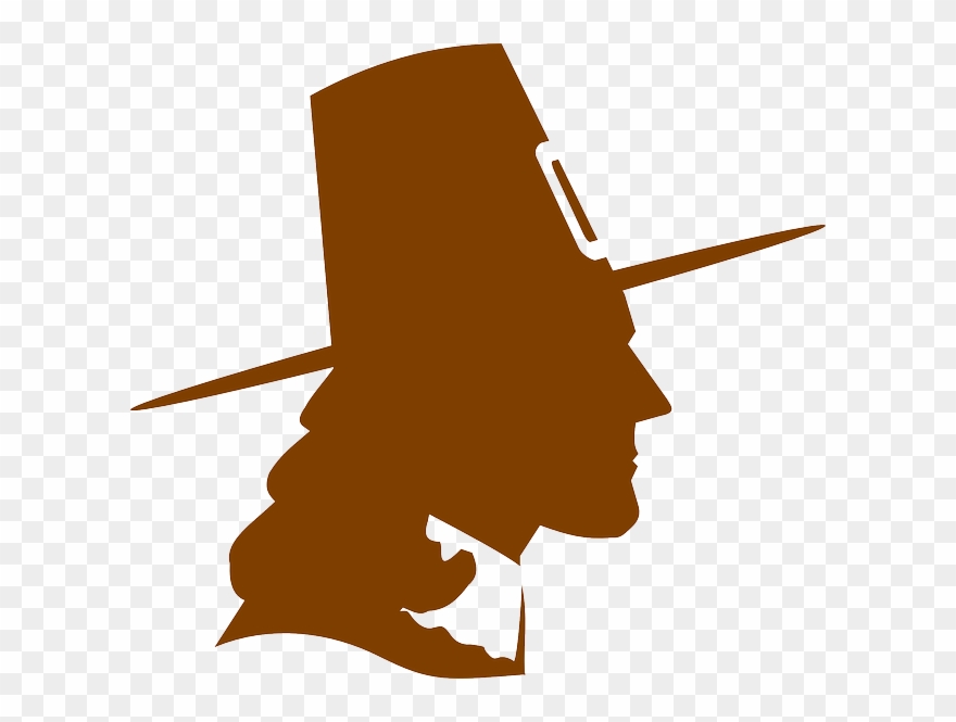 Mashed Potatoes, Pumpkin Pies, Popcorn, Milk, Corn - Pilgrim Silhouette Clipart